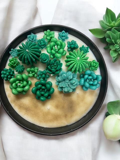 Green Cactus Candle